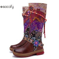 Socofy Vicconfy Vintage Tall Warm Boots