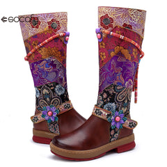 Socofy Vicconfy Vintage Tall Warm Boots