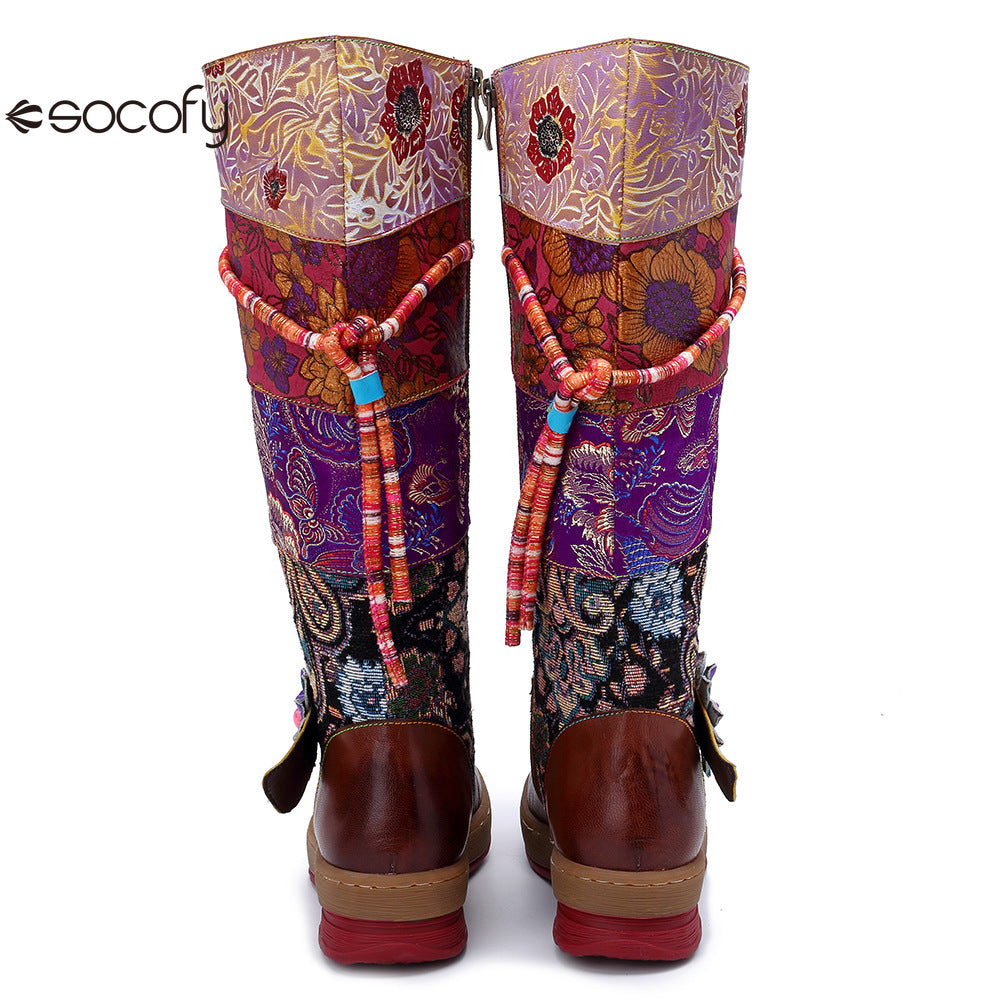 Socofy Vicconfy Vintage Tall Warm Boots