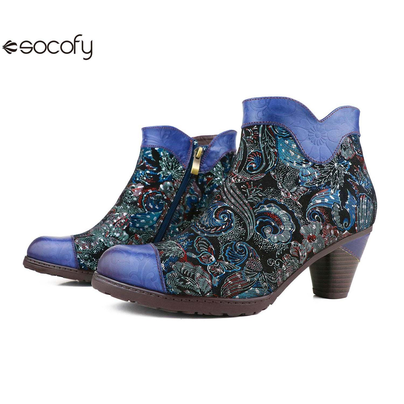 Socofy fashion ankle boots uk