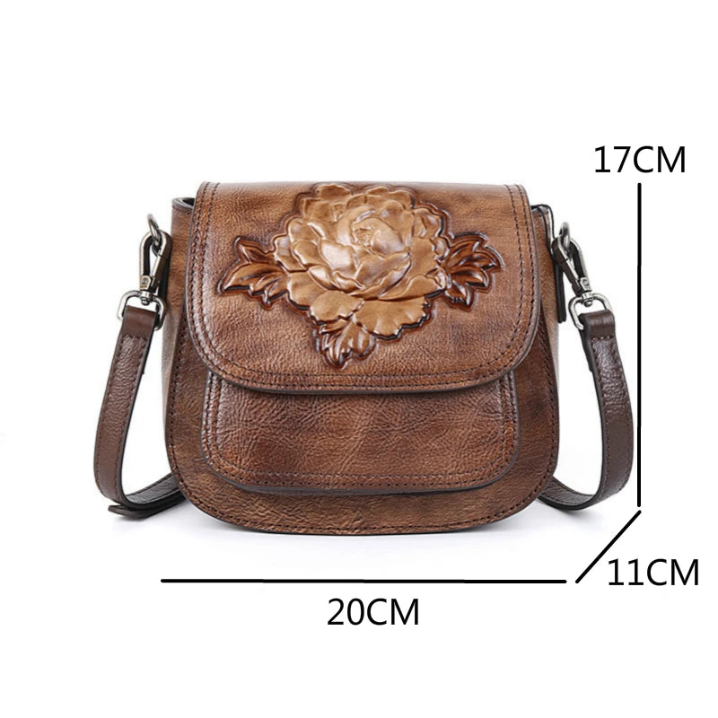 Socofy Shoulder Bags For Female Luxury Genuine Leather Handbag Vintage Woman Saddle Crossbody Bag