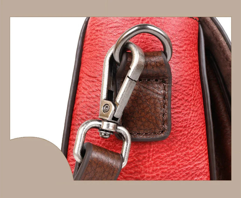 Socofy Shoulder Bags For Female Luxury Genuine Leather Handbag Vintage Woman Saddle Crossbody Bag