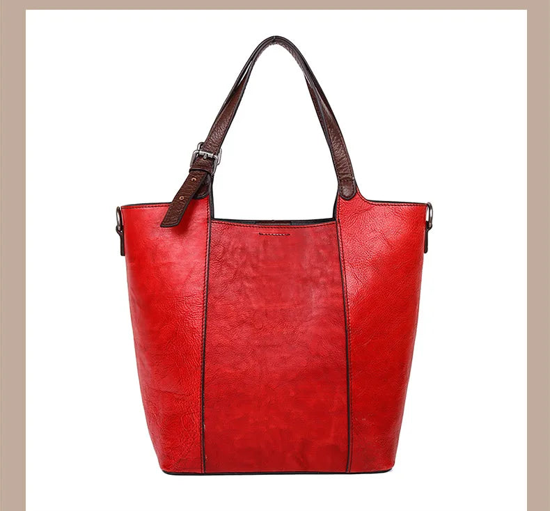 Socofy Vintage Style Luxury Handbags Genuine Cowhide Handmade Embossing Women's Shoulder Bags