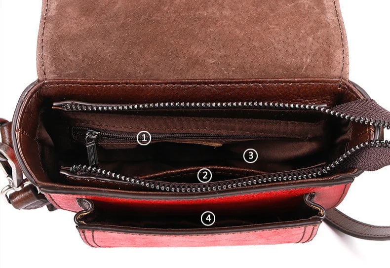 Socofy Shoulder Bags For Female Luxury Genuine Leather Handbag Vintage Woman Saddle Crossbody Bag