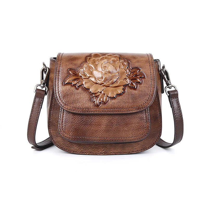 Socofy Shoulder Bags For Female Luxury Genuine Leather Handbag Vintage Woman Saddle Crossbody Bag