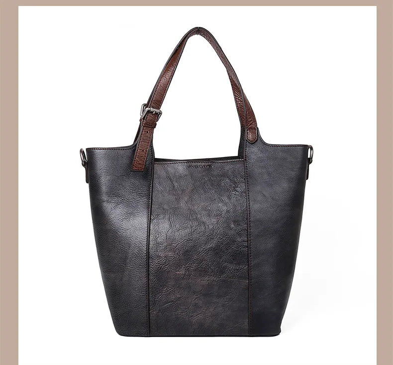 Socofy Vintage Style Luxury Handbags Genuine Cowhide Handmade Embossing Women's Shoulder Bags