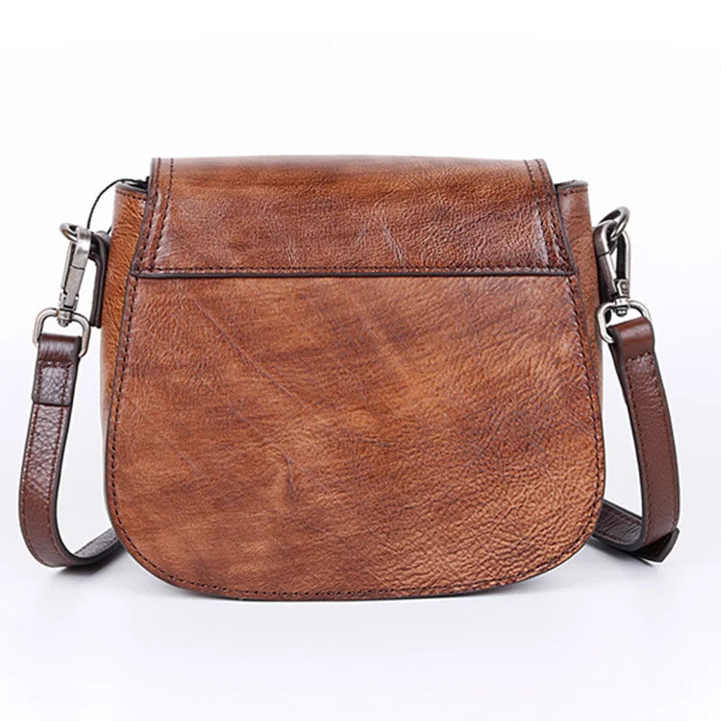 Socofy Shoulder Bags For Female Luxury Genuine Leather Handbag Vintage Woman Saddle Crossbody Bag