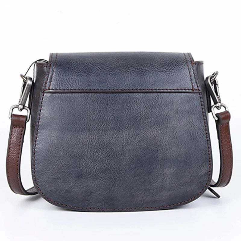 Socofy Shoulder Bags For Female Luxury Genuine Leather Handbag Vintage Woman Saddle Crossbody Bag