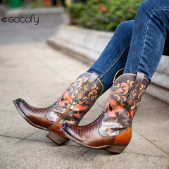 Socofy Autumn Winter Guitar Bass Instrument Women's Boots