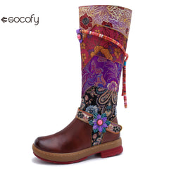 Socofy Vicconfy Vintage Tall Warm Boots