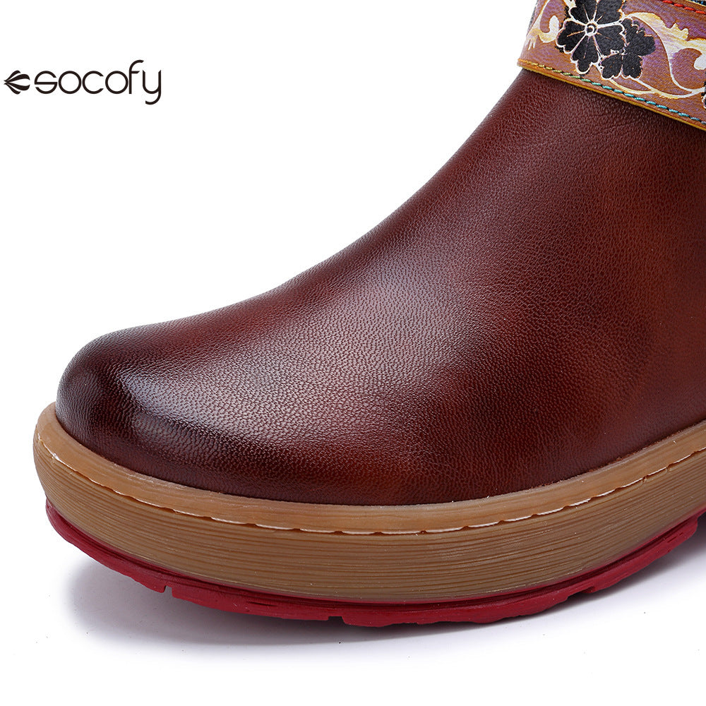 Socofy Vicconfy Vintage Tall Warm Boots