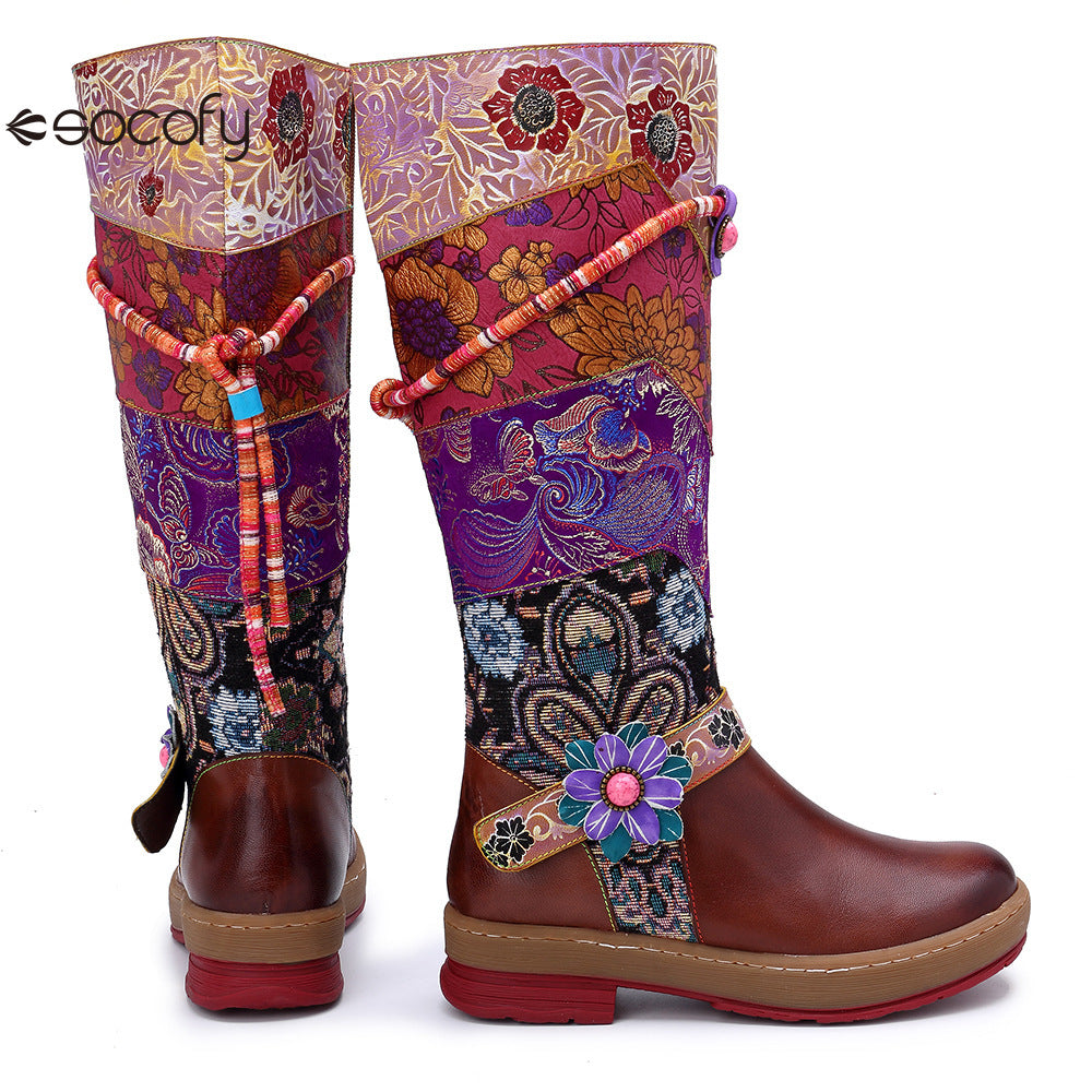 Socofy Vicconfy Vintage Tall Warm Boots